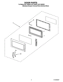 02 - Door Parts parts for Whirlpool Microwave MH1160XSD2 from AppliancePartsPros.com