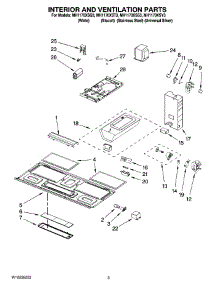 03 - Interior And Ventilation Parts parts for Whirlpool Microwave MH1170XSQ3 from AppliancePartsPros.com