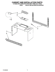 06 - Cabinet And Installation Parts parts for Whirlpool Microwave MH1170XSQ3 from AppliancePartsPros.com