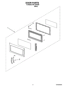 02 - Door Parts parts for Whirlpool Microwave MH1160XSB4 from AppliancePartsPros.com
