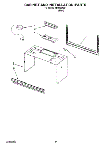 06 - Cabinet And Installation Parts parts for Whirlpool Microwave MH1160XSB4 from AppliancePartsPros.com