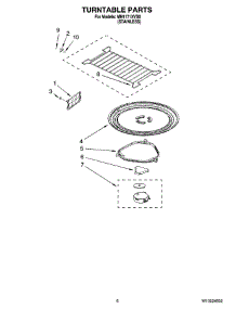 05 - Turntable Parts parts for Whirlpool Microwave MH1171XVS0 from AppliancePartsPros.com