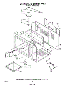 03 - Cabinet And Stirrer parts for Whirlpool Microwave MW8100XP0 from AppliancePartsPros.com