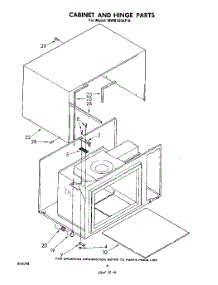 04 - Cabinet And Hinge parts for Whirlpool Microwave MW8100XP0 from AppliancePartsPros.com