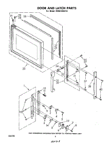 05 - Door And Latch parts for Whirlpool Microwave MW8100XP0 from AppliancePartsPros.com