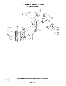 07 - Control Panel parts for Whirlpool Microwave MW8100XP0 from AppliancePartsPros.com