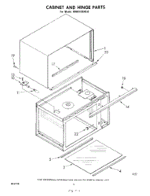 04 - Cabinet And Hinge parts for Whirlpool Microwave MW8100XR0 from AppliancePartsPros.com