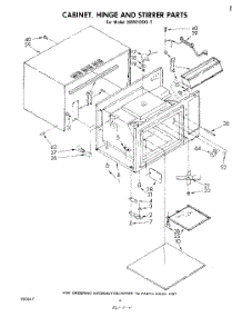 03 - Cabinet, Hinge And Stirrer parts for Whirlpool Microwave MW8100XL1 from AppliancePartsPros.com
