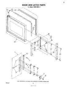 04 - Door And Latch parts for Whirlpool Microwave MW8100XL1 from AppliancePartsPros.com