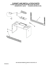 06 - Cabinet And Installation Parts parts for Whirlpool Microwave WMH1162XVS0 from AppliancePartsPros.com