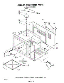 03 - Cabinet And Stirrer parts for Whirlpool Microwave MW8100XL2 from AppliancePartsPros.com
