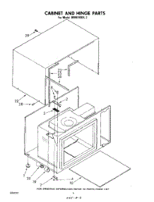 04 - Cabinet And Hinge parts for Whirlpool Microwave MW8100XL2 from AppliancePartsPros.com