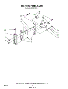 07 - Control Panel parts for Whirlpool Microwave MW8100XL2 from AppliancePartsPros.com