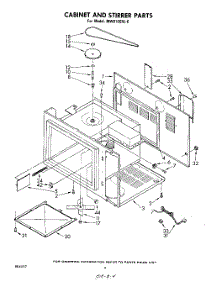 03 - Cabinet And Stirrer parts for Whirlpool Microwave MW8100XL0 from AppliancePartsPros.com