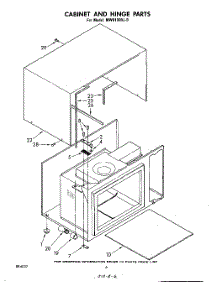 04 - Cabinet And Hinge parts for Whirlpool Microwave MW8100XL0 from AppliancePartsPros.com