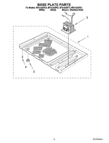 06 - Base Plate Parts parts for Whirlpool Microwave MT4155SPT3 from AppliancePartsPros.com