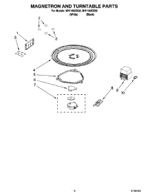 05 - Magnetron And Turntable Parts parts for Whirlpool Microwave MH1160XSQ0 from AppliancePartsPros.com