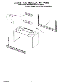 06 - Cabinet And Installation Parts parts for Whirlpool Microwave MH1160XSY0 from AppliancePartsPros.com