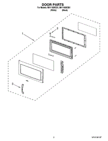 02 - Door Parts parts for Whirlpool Microwave MH1160XSB1 from AppliancePartsPros.com