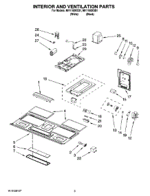 03 - Interior And Ventilation Parts parts for Whirlpool Microwave MH1160XSB1 from AppliancePartsPros.com