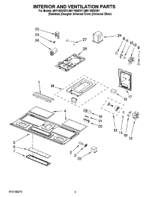 03 - Interior And Ventilation Parts parts for Whirlpool Microwave MH1160XSS1 from AppliancePartsPros.com