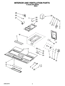 03 - Interior And Ventilation Parts parts for Whirlpool Microwave MH1160XSB2 from AppliancePartsPros.com