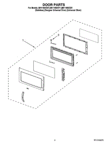 02 - Door Parts parts for Whirlpool Microwave MH1160XSY1 from AppliancePartsPros.com