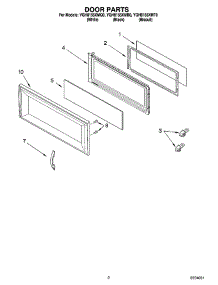 02 - Door Parts parts for Whirlpool Microwave YGH8155XMB0 from AppliancePartsPros.com