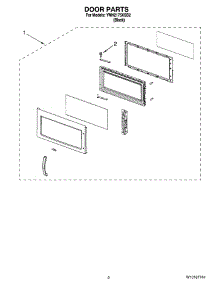 02 - Door Parts parts for Whirlpool Microwave YMH2175XSB2 from AppliancePartsPros.com