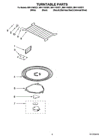 05 - Turntable Parts parts for Whirlpool Microwave MH1170XSQ1 from AppliancePartsPros.com