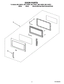 02 - Door Parts parts for Whirlpool Microwave MH1170XST1 from AppliancePartsPros.com