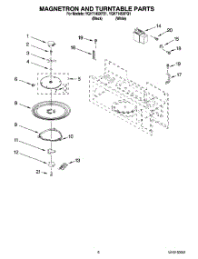 05 - Magnetron And Turntable Parts parts for Whirlpool Microwave YGH7145XFB1 from AppliancePartsPros.com