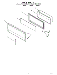 02 - Door Parts parts for Whirlpool Microwave YGH8155XJB0 from AppliancePartsPros.com