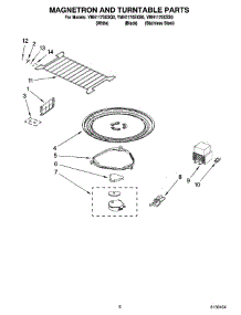 05 - Magnetron And Turntable Parts parts for Whirlpool Microwave YMH1170XSS0 from AppliancePartsPros.com