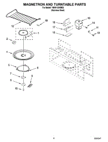 05 - Magnetron And Turntable Parts parts for Whirlpool Microwave YMH1150XMS2 from AppliancePartsPros.com