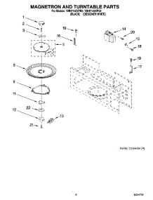 05 - Magnetron And Turntable Parts parts for Whirlpool Microwave YMH7140XFB2 from AppliancePartsPros.com