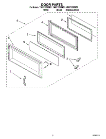 02 - Door Parts parts for Whirlpool Microwave YMH7155XMB1 from AppliancePartsPros.com