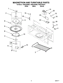 05 - Magnetron And Turntable Parts parts for Whirlpool Microwave YGH8155XMT2 from AppliancePartsPros.com