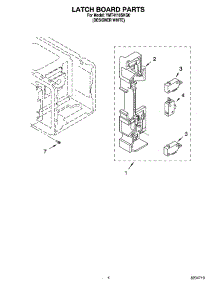 04 - Latch Board Parts parts for Whirlpool Microwave YMT4110SKQ0 from AppliancePartsPros.com