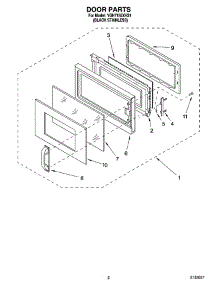 02 - Door Parts parts for Whirlpool Microwave YGH7155XHS1 from AppliancePartsPros.com