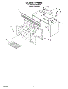 03 - Cabinet Parts parts for Whirlpool Microwave YGH7155XHS1 from AppliancePartsPros.com