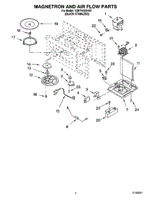 04 - Magnetron And Air Flow Parts parts for Whirlpool Microwave YGH7155XHS1 from AppliancePartsPros.com