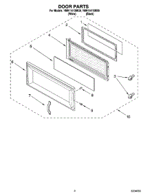 02 - Door Parts parts for Whirlpool Microwave YMH1141XMB0 from AppliancePartsPros.com