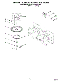 05 - Magnetron And Turntable Parts parts for Whirlpool Microwave YMH1141XMB0 from AppliancePartsPros.com