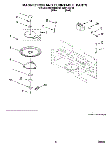 05 - Magnetron And Turntable Parts parts for Whirlpool Microwave YMH7140XFQ1 from AppliancePartsPros.com