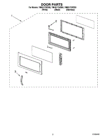 02 - Door Parts parts for Whirlpool Microwave YMH2175XSQ0 from AppliancePartsPros.com