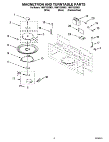 05 - Magnetron And Turntable Parts parts for Whirlpool Microwave YMH7155XMQ1 from AppliancePartsPros.com