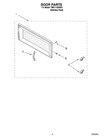 02 - Door Parts parts for Whirlpool Microwave YMH1150XMS3 from AppliancePartsPros.com