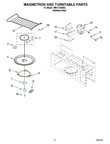 05 - Magnetron And Turntable Parts parts for Whirlpool Microwave YMH1150XMS3 from AppliancePartsPros.com