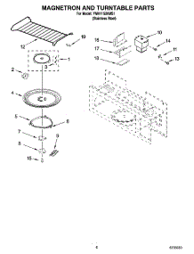 05 - Magnetron And Turntable Parts parts for Whirlpool Microwave YMH1150XMS1 from AppliancePartsPros.com